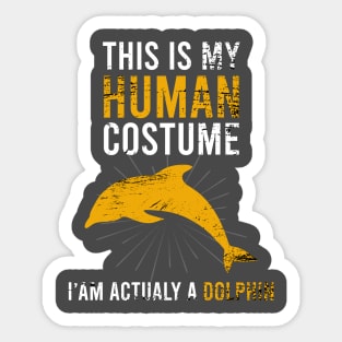 this is my human costume im actually a dolphin Sticker